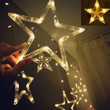 Twinkle Star 138 LED Curtain String Lights for Ramadan & More