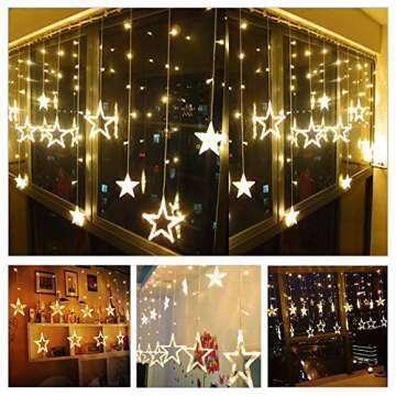 Twinkle Star 138 LED Curtain String Lights for Ramadan & More