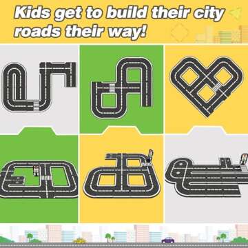 Magnetic Tiles City Road Set Kids Toys Sensory Games for 3 Year Old Boys and Girls, Magnetic Blocks for Kids Age 3-5 4-8 Classroom Must Haves Preschool Learning Outdoor Toys
