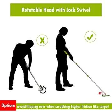 YAKKED Tub and Tile Scrubber with Extendable 59'' Long Handle, 3in1 Scrub Brush, Sponge Mop, Grout Brush for Bathtub, Glass, Bathroom, Wall, Bathtub Floor Grout(Detachable)