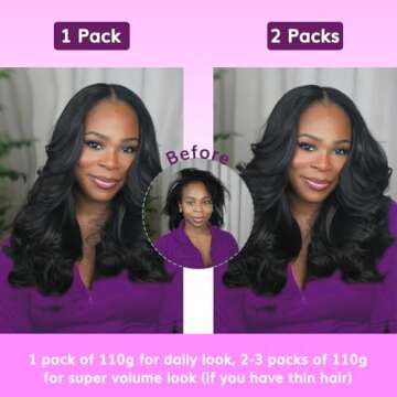 IDN BEAUTY Seamless Clip In Hair Extensions Human Hair, Body Wave 14 Inch 110g 7pcs Natural Black Real Virgin Human Hair Seamless Clip Ins For Black Women PU Weft Invisible Edge