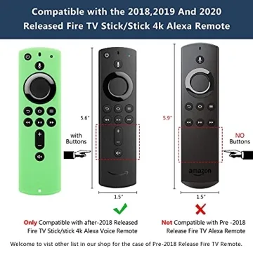 Glow in the Dark Cover for Fire Stick Remote - 2 Pack