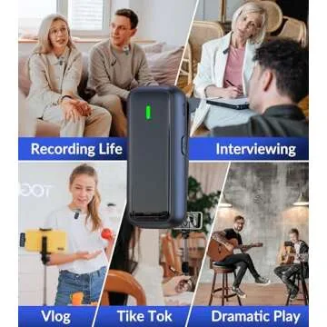 NPTCL Wireless Microphone for Android Lav Mic USB C Lavalier Microphone Type C Lapel Mic for iPhone 15/16 iPad Video Recording Vlog TikTok Instagram - 24H Charging Case Noise Reduction