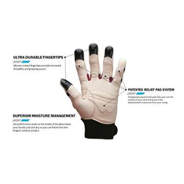 Bionic Women's ReliefGrip Gardening Premium Leather Gloves (Medium)