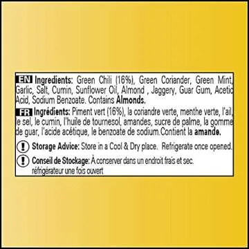 Shan Green Chutney 11.11 oz (315g) - Tasty Accompaniment from Fresh Coriander, Mint and Green Chillies - Delicious Zestful Dipping Sauce - Suitable for Vegetarians - Airtight Glass Jar