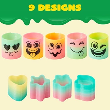 JOYIN Rainbow Party Favor - 30 Mini Plastic Springs