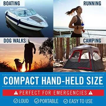 Marine Safety Air Horn, Very Loud Handheld Fog Horn, Mini Compressed Can 1.4oz for Boating and Walking Safety 1.4oz