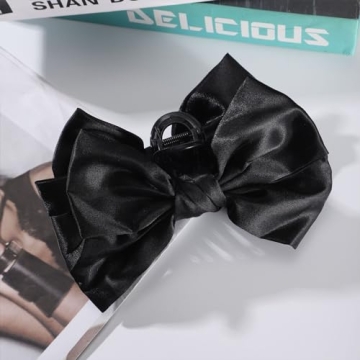 LEEQE Black Double Face Satin Ribbon 1 inch X 25 Yards Spool Very Suitable for Weddings Gift Package Wrapping Dancer Wand Sewing Party Hair Bow Invitation Decorations and More