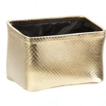 Amazon Basics Storage Bins - Metallic Gold, 2-Pack