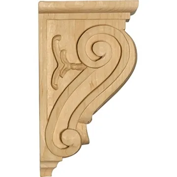 Ekena Millwork Small Red Oak Wood Corbels for Decor