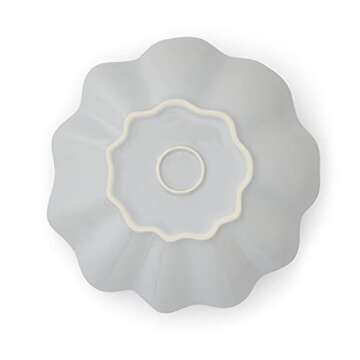 Portmeirion Sophie Conran Floret Large Serving Bowl | 10 Inch Serving Bowl for Salad, Pasta, and Fruit | Made from Stoneware | Dishwasher and Microwave Safe – Dove Gray