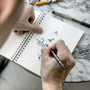 TWOHANDS Art Pens,Fineliner Ink Pens,Set of 12 Technical Drawing pen,Pigment Pen,Fine Point,Black,Waterproof,for Art Watercolor,Sketching,Anime,Manga, 902188