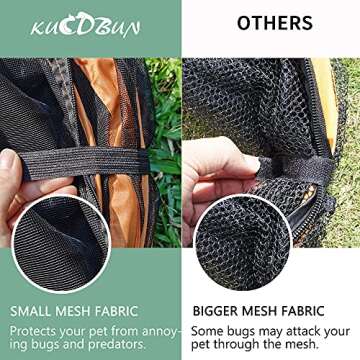 KUCDBUN Outdoor Cat Enclosure, 4 in 1 Cat Playpen, Portable Large Cat Tent and Cat Tunnel for Pet Ca...