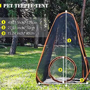 KUCDBUN Outdoor Cat Enclosure, 4 in 1 Cat Playpen, Portable Large Cat Tent and Cat Tunnel for Pet Cats Puppy Rabbit Guinea Pigs Ferret, Small Animal Playpen