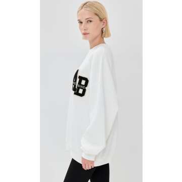 ANINE BING Women's Miles Sweatshirt for Stylish Comfort