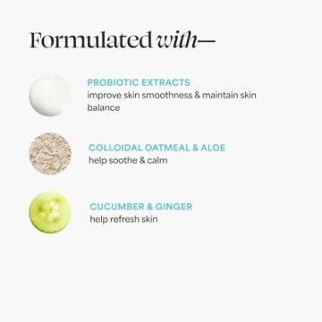 TULA Skin Care Super Calm Gentle Milk Cleanser - Nourishing and Calming for Sensitive Skin with Colloidal Oatmeal, Cucumber & Ginger, 5 fl. oz.