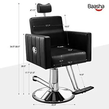 Baasha Reclining Salon Chair - All Purpose Styling Chair