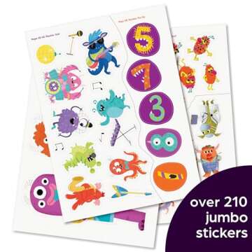 Giant Sticker Monster Fun: Hours of Giant Sticker Fun for Young Puzzlers 3 and Up, Halloween Mazes, Puzzles and Activities in this 64-Page Monster Book