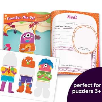 Giant Sticker Monster Fun: Hours of Giant Sticker Fun for Young Puzzlers 3 and Up, Halloween Mazes, Puzzles and Activities in this 64-Page Monster Book