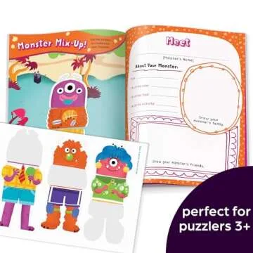 Giant Sticker Monster Fun: Hours of Giant Sticker Fun for Young Puzzlers 3 and Up, Halloween Mazes, Puzzles and Activities in this 64-Page Monster Book