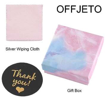 Offjeto Drop Earrings Dupes Extra Chunky Gold Hoop Earrings for Women, 14K Real Gold Plated Lightwei...