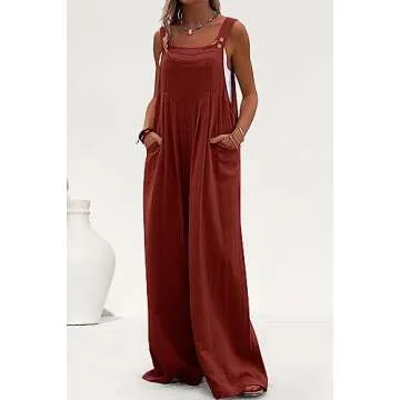 PRETTYGARDEN Women's Casual Summer Bib Overalls with Pockets