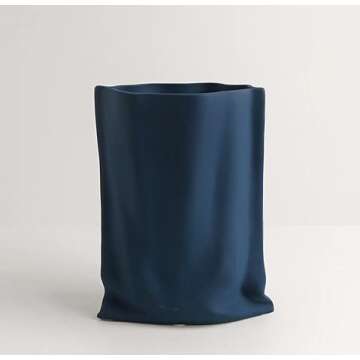 Ceramic Joe Creative fold Paper Bag Ceramic vase Handmade Ceramic vase Living Room Bedroom Model Roo...