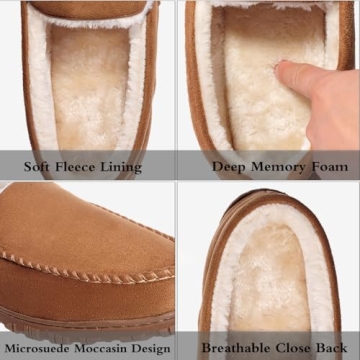 Comfortable Men’s Slippers with Memory Foam Support