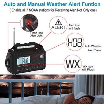 Auto NOAA Digital 5000 Weather Radio with SOS Alarm