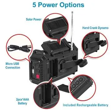 Auto NOAA Digital 5000 Weather Radio with SOS Alarm