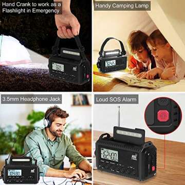 Auto NOAA Digital 5000 Weather Radio with SOS Alarm