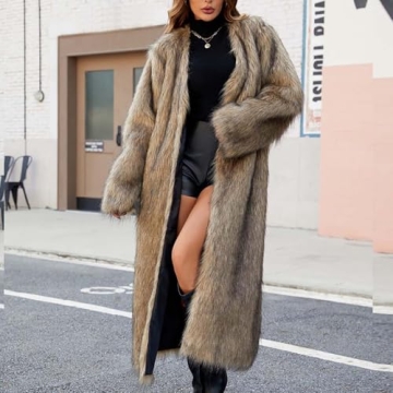 Stylish AQAYL Faux Fur Coat for Women - Warm Winter Fashion