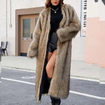 Stylish AQAYL Faux Fur Coat for Women - Warm Winter Fashion