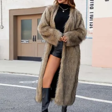 Stylish AQAYL Faux Fur Coat for Women - Warm Winter Fashion