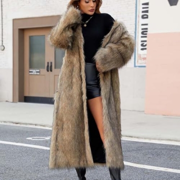 Stylish AQAYL Faux Fur Coat for Women - Warm Winter Fashion