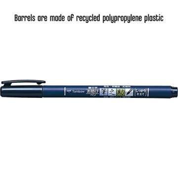 Tombow 82038 Fudenosuke Brush Pen, Soft and Hard Tip Fudenosuke Brush Pen for Calligraphy and Art Drawings