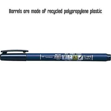 Tombow 82038 Fudenosuke Brush Pen, Soft and Hard Tip Fudenosuke Brush Pen for Calligraphy and Art Drawings