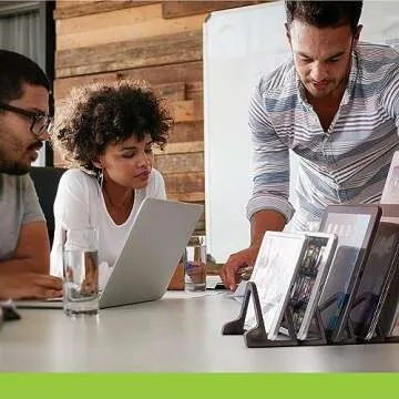 Prosumer's Choice Multi-Device Smartphones and Tablets Charging Station and Device - Laptop Organizer Tablet Storage - Lightweight and Portable -Charge Up to 4-Devices, Black