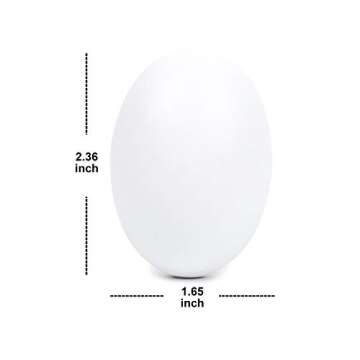 JOYIN 12 PCS Unpainted White Wooden Fake Easter Eggs for Egg Hunt, Paintable Eggs, Easter Crafts for Kids Party Favor, Children DIY Game, Kitchen Craft Adornment