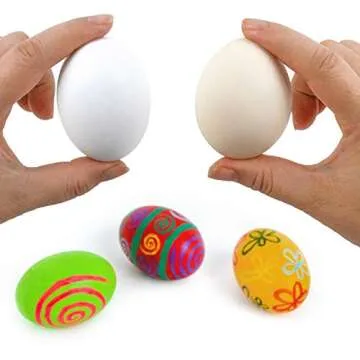 JOYIN 12 Pack Unpainted Wooden Eggs for Fun Crafts