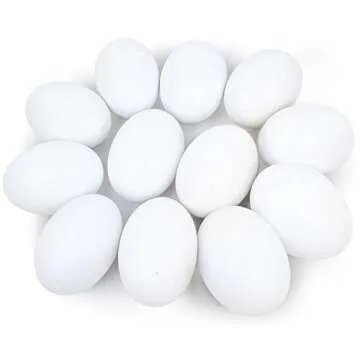 JOYIN 12 Pack Unpainted Wooden Eggs for Fun Crafts