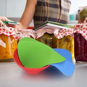 3 Pcs Rubber Jar Opener Gripper Pads, Multi Purpose Jar Bottle Can Lids Gripper Openers Reusable, for Seniors Weak Hands, Most Bottles, Used as Kitchen Coasters