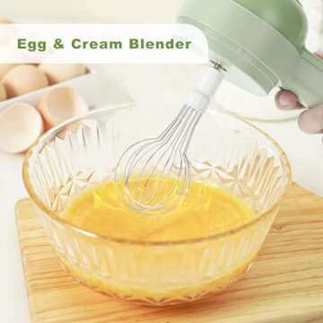 AXEDAES 4 in 1 Portable Electric Vegetable Cutter Set