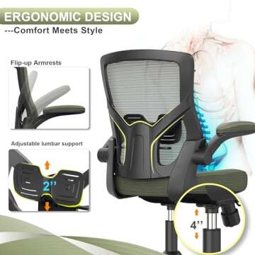 CYKOV High-Back Ergonomic Office Chair - Adjustable Comfort