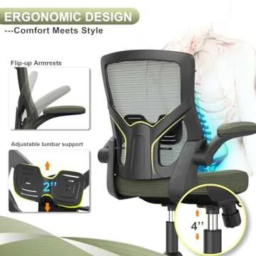 CYKOV High-Back Ergonomic Office Chair - Adjustable Comfort