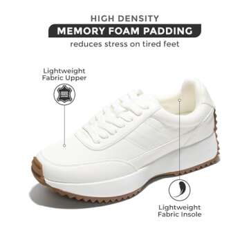 Project Cloud Womens Sneakers - Stylish Memory Foam Comfort