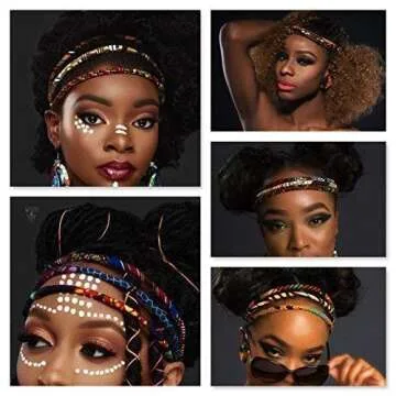Vibrant African Kente Headband for Natural Hair Style