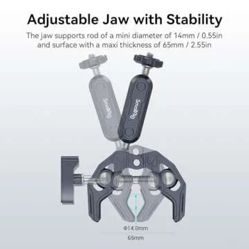 Reliable SMALLRIG Camera Clamp for GoPro & DSLR Mounting