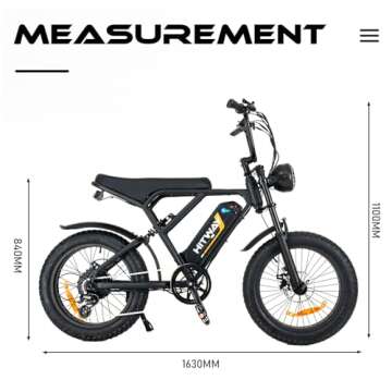 HITWAY E Bike for Adults — 48V 15AH 20 Inch Fat Tire
