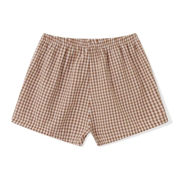 Women Y2k Pajamas Shorts | Stylish Summer Plaid Boxers
